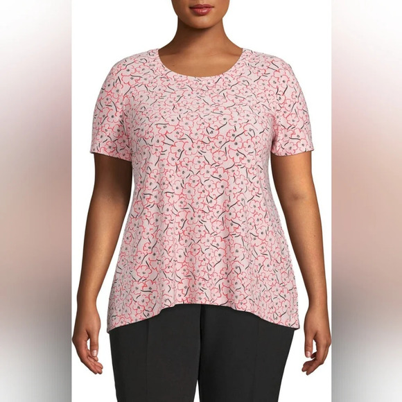 Anne Klein light aster shark bite hem 3x - Picture 1 of 4